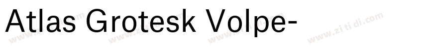 Atlas Grotesk Volpe字体转换